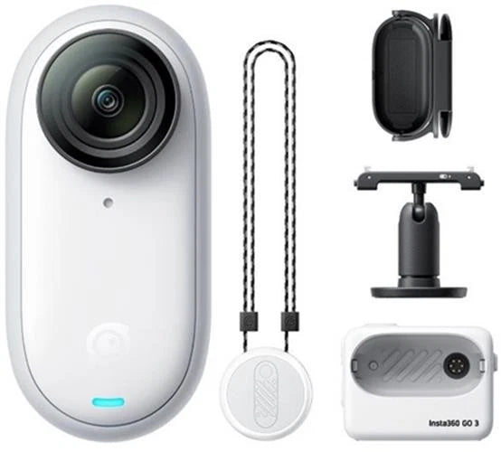 Insta 360 GO 3 128GB Standard Bundle - White Digital Camera Video Camcorder