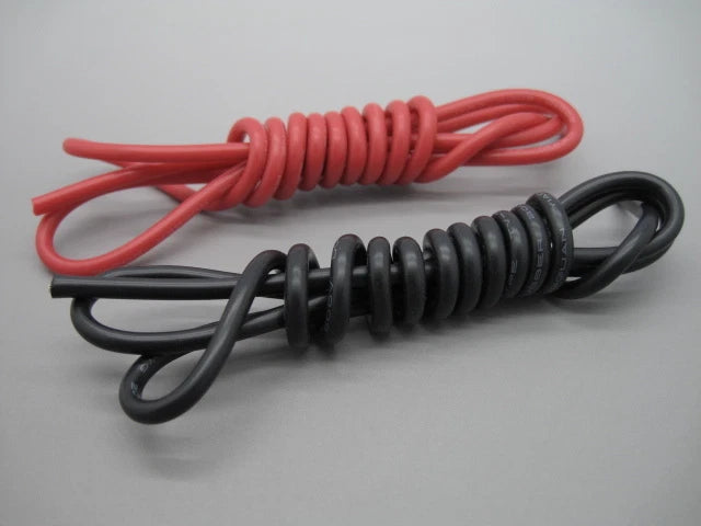 1M #14AWG Soft Silicon Wire (Black 50cm + Red 50cm) for rc toys Lipo battery NEW