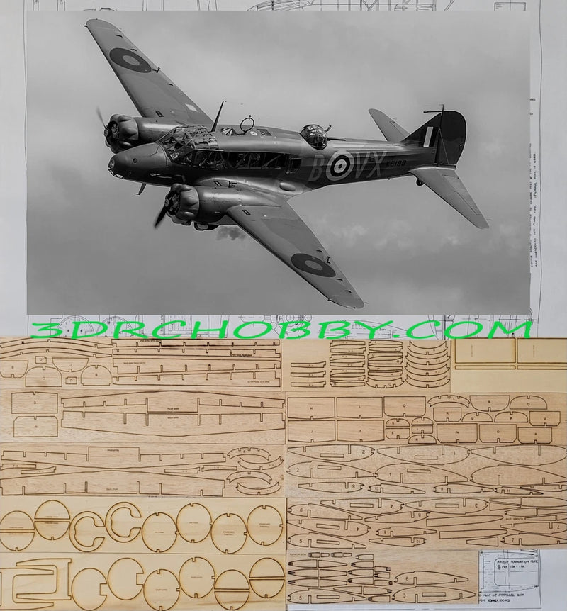 Avro Anson MK1 36" Wingspan RC Airplane Kit Laser Cut Balsa & Ply Short Kit