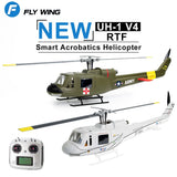 Fly Wing UH1 V4 RC Helicopter  M10 GPS H1 Altitude Hold US plug 4 Propellers