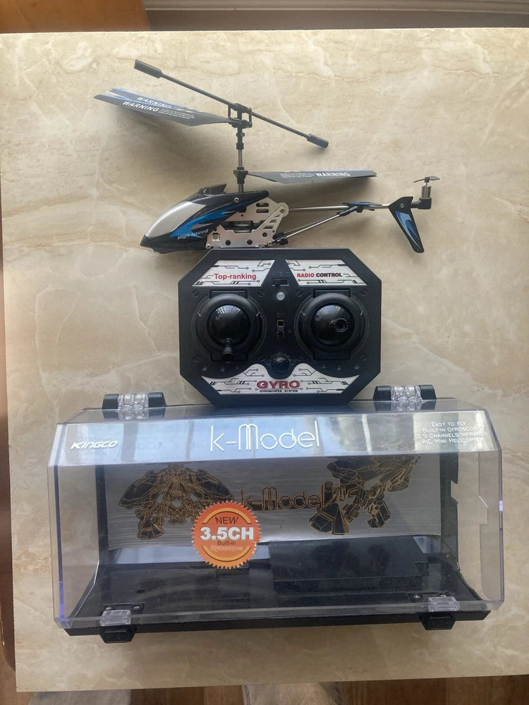 KINGCO K-Model Gyroscope Helicopter w/ Remote - As Is - For Parts/Repair