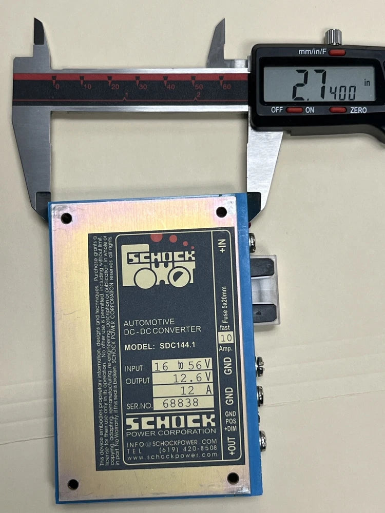 Schock PowerAutomotive Dc-Dc converter. Input 16 - 56V. Out 12.6. Model SDC144.1