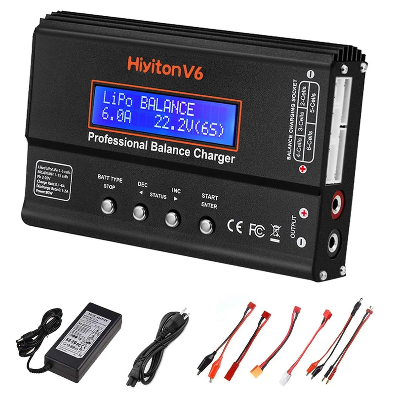 Lipo Battery Charger, 1S-6S Balanced Charger Discharger, 1-6S Lipo Li-ion NiM... Battery