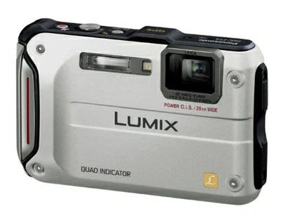Panasonic Lumix FT4 Waterproof Digital Camera Silver Compact From Japan
