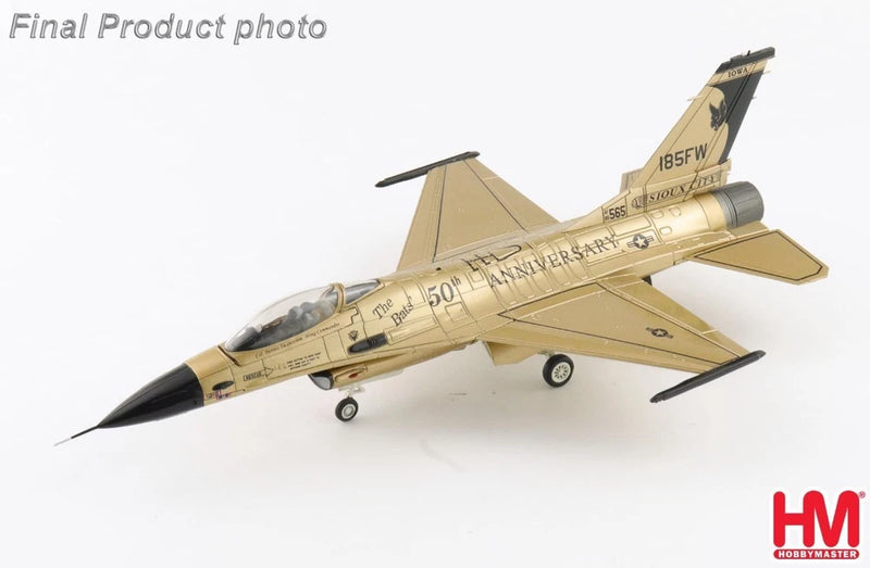 Hobby Master 1/72 F-16A model fighter jet in tan gray with landing gear down
