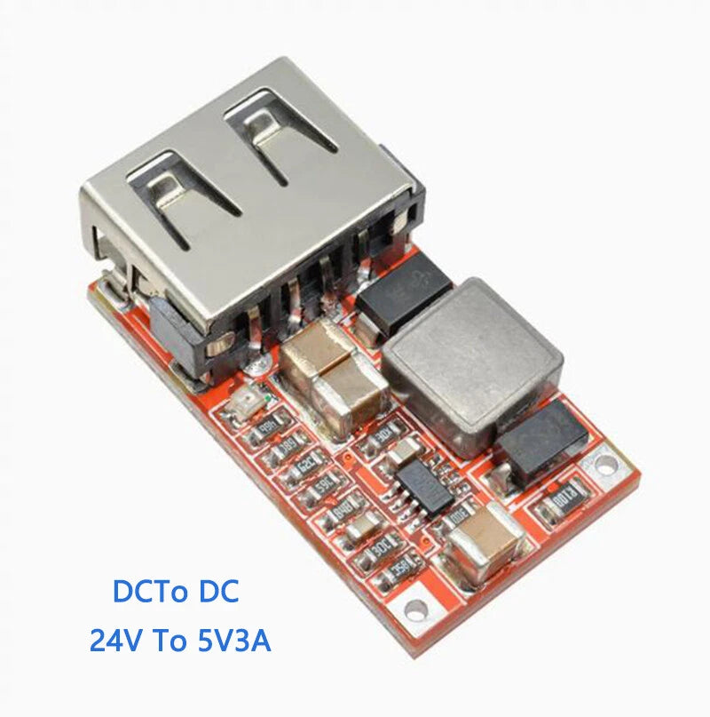 USB Solar Voltage Regulator And Step-down Power Module DCTo DC Car 24V To 5V3A