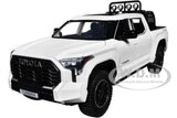 2023 TOYOTA TUNDRA TRD 4X4 PICKUP WHITE W/WHEEL RACK 1/24 DIECAST MODEL H08555R