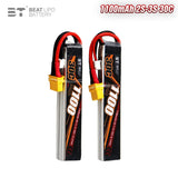 2Pcs/pack 1100mah 30C Rechargeable Lipo Battery for Airsoft RC High Discharge