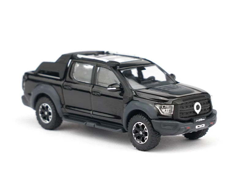 XCARTOYS 1:64 Black POER Sports Pickup Truck ORV Model Diecast Metal Car