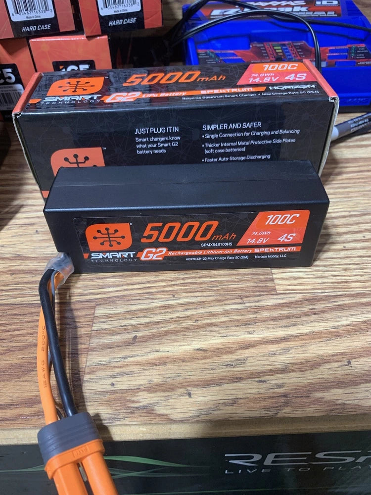 Spektrum Accessories 5000mAh 4S 14.8V Smart G2 LiPo 100C IC5 SPMX54S100H5 Car?? Battery