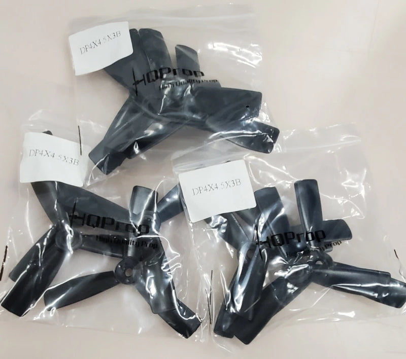 HQ PROP Black 4X4.5X3 - 40x45 - 3 Blade 6CW 6CCW Quadcopter Propellers -12 Props