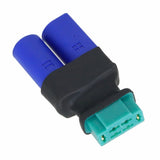 EC5 to MPX adapter, male-to-female no-wire connector, blue and teal with black housing