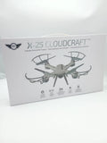 X-25 Cloudcraft Quadcopter Drone w Wi-Fi Camera | NEW Sky Rider LED Navigation