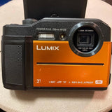 PANASONIC DC-FT7 LUMIX FT7 COMPACT DIGITAL CAMERA 4K WATERPROOF ORANGE