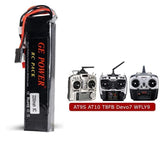 RC LiPo battery pack with balance lead and power connector wires