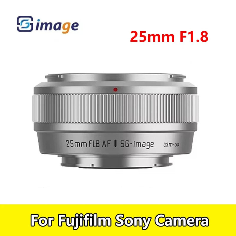 SGimage 25mm F1.8 APS-C Auto Focus Large Aperture Lens for Fujifilm Sony Camera