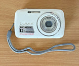 Panasonic Lumix DMC-S1 Compact Digital Camera 12.1 MP White With Case VGC