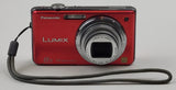 Panasonic LUMIX DMC-FH20 14.1MP Red Digital Camera w/ Battery - **SENSOR SPOTS**