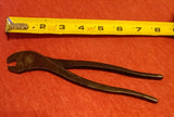 Utica battery terminal pliers, dark metal, long jaws, vintage tool