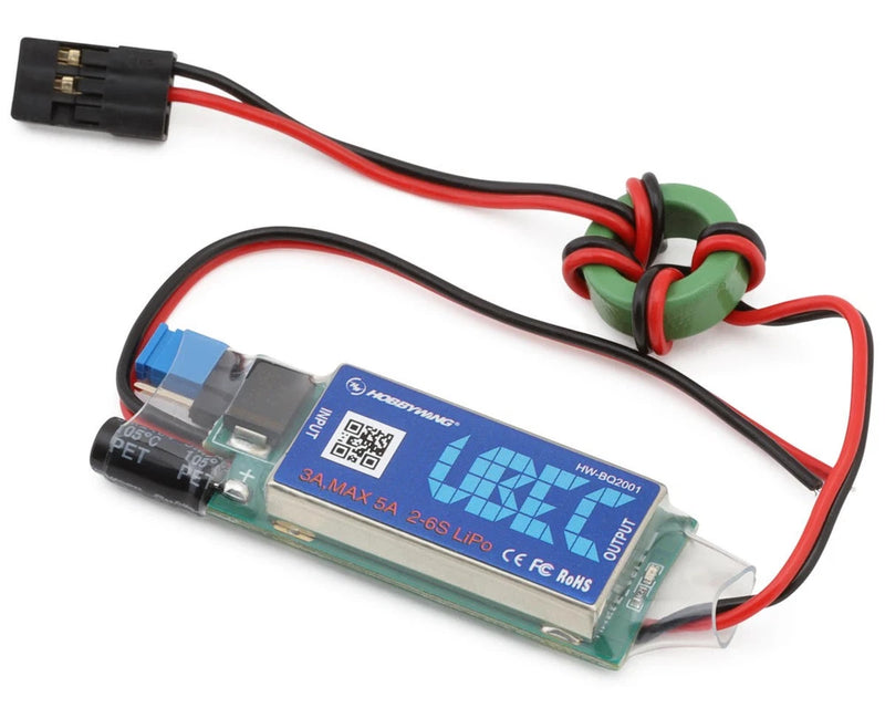 Hobbywing UBEC voltage regulator module with 2-6S input, 3A output and wire leads