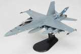 Hobby Master F/A-18C Hornet 1/72 gray jet model with landing gear on display stand