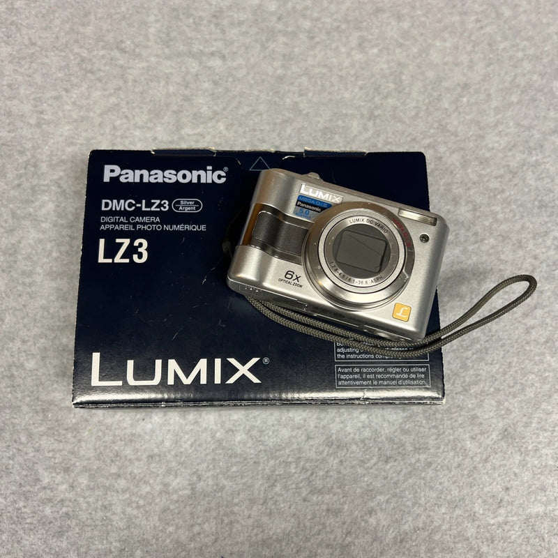 Panasonic Lumix DMC-LZ3 5MP Digital Camera 6X Zoom Silver~Tested & Works