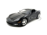 2005 CHEVROLET CORVETTE C6 COUPE BLACK 1:24 DIECAST MODEL CAR BY MOTORMAX 73270