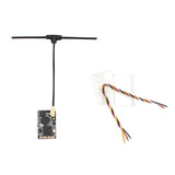 FPV RC receiver module with PCB, external antenna wire harness and connector leads