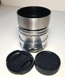 Helios 44-2 58mm f/2 M42 silver Lens USSR Swirly Bokeh Portrait manual + Hood