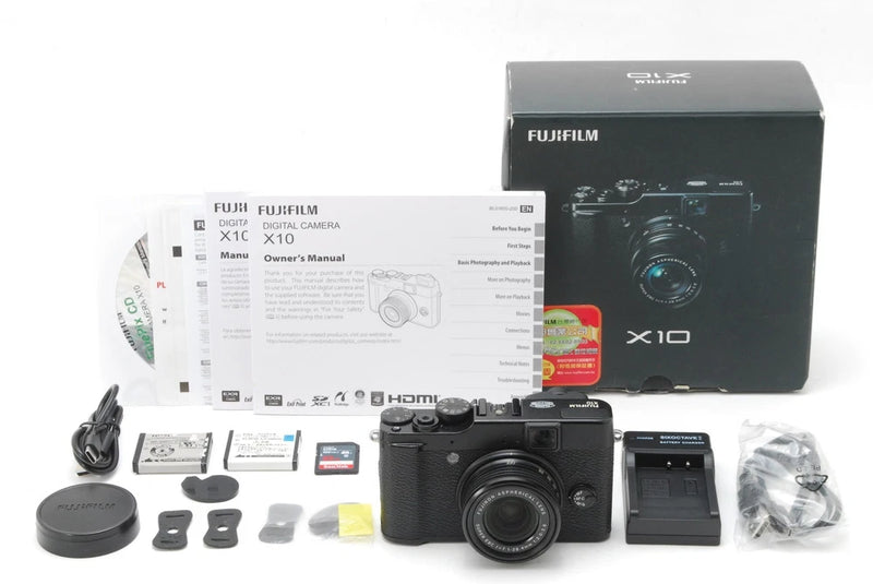 Perfect Set!![MINT¡¿Fujifilm X Series X10 12.0MP Digital Camera Black from JAPAN
