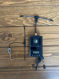 RC FPV transmitter/receiver module set with two antennas, blue-black electronics