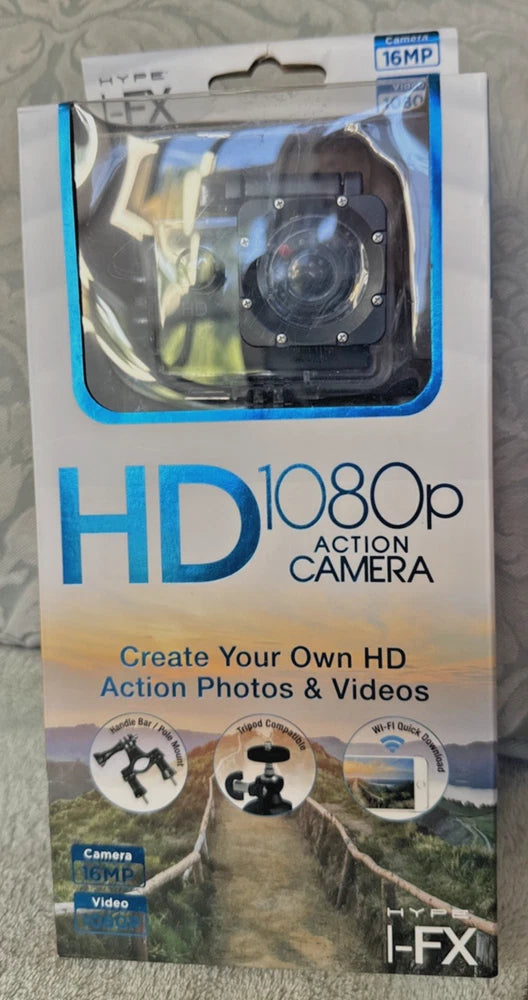 HYPE I-FX HD 1080p 16MP Action Camera and Accessories Kit