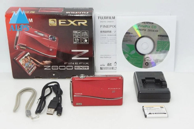 FUJIFILM FinePix Z800EXR 12.0MP Compact Digital Camera Red w/ Box #260427q