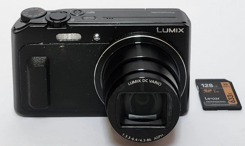 Panasonic Lumix DMC-ZS45 16MP WiFi Digital Camera Black Tested W/ Battery