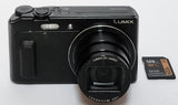 Panasonic Lumix DMC-ZS45 16MP WiFi Digital Camera Black Tested W/ Battery