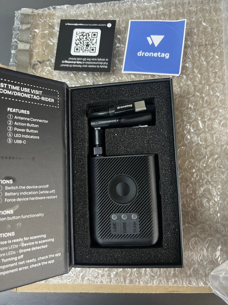Dronetag RIDER - Portable Drone Detector SKU#2045097. Starter pack package