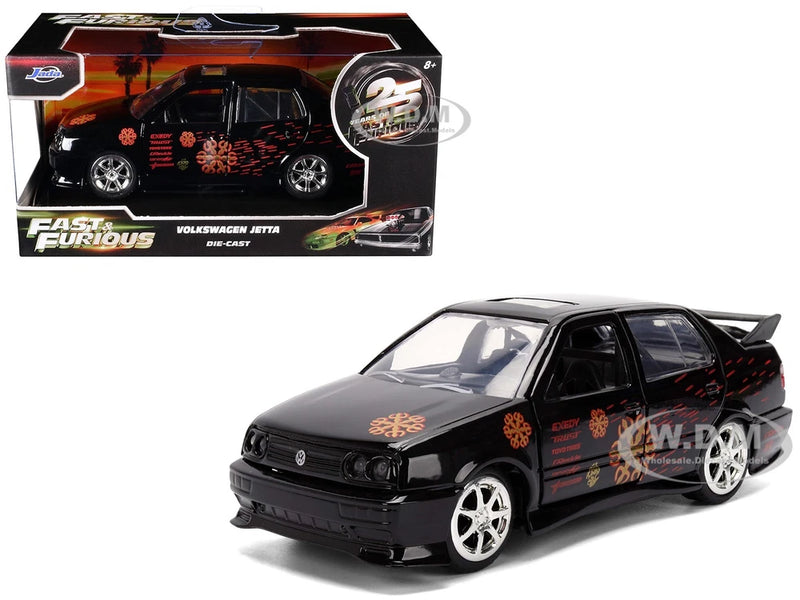 VOLKSWAGEN JETTA BLACK "FAST & FURIOUS REMIX 25 YEARS" 1/32 MODEL BY JADA 35628
