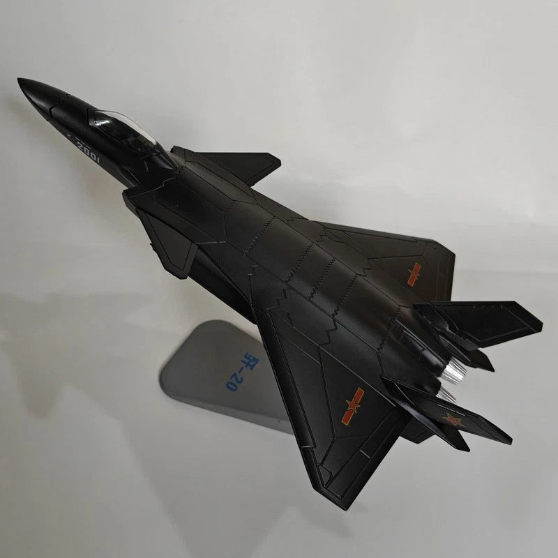 1:100 Diecast Military Model China J-20 "Mighty Dragon" Fighter Hobby Collection
