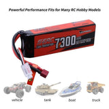 Sunpadow LiPo RC battery pack with hardcase and Deans T plug, red/black leads