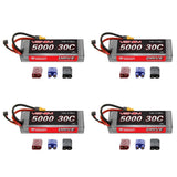 Venom 30C 2S 5000mAh 7.4V Sport Power LiPo ROAR with UNI Plug x4 Packs Battery