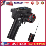 RC 10CH 2.4G radio transmitter with handheld grip and attached receiver module and antenna