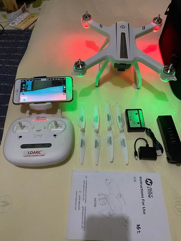 Holy Stone Hs700 Drone Fpv Gps Rc Quadcopter Rtf With Camera For Adults Long