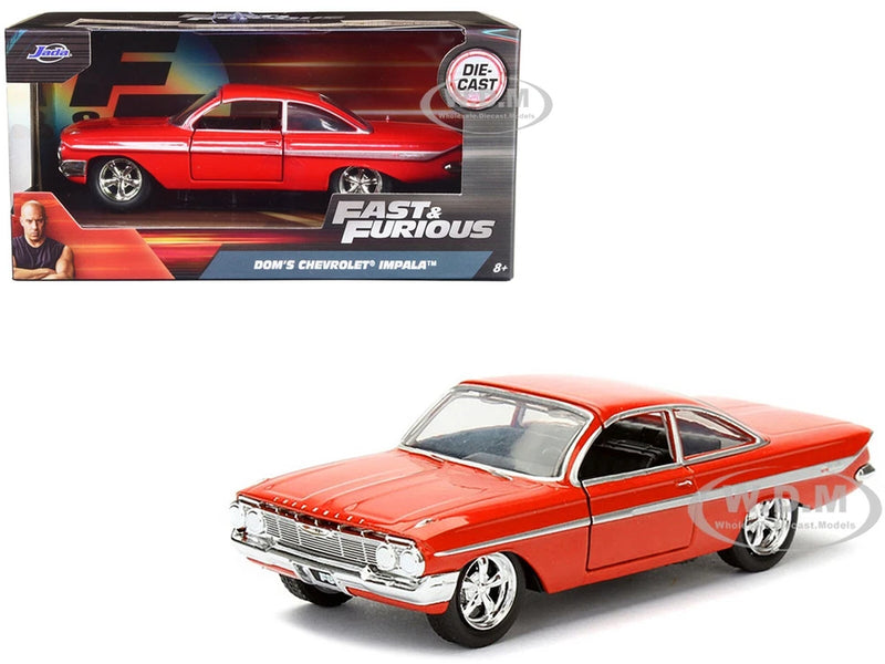 DOM'S CHEVROLET IMPALA RED "FAST & FURIOUS" 1/32 DIECAST MODEL CAR BY JADA 98304