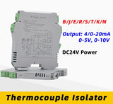 Thermocouple K J E T Type 4-20mA Signal Isolator RTD Temp Converter DIN Rail