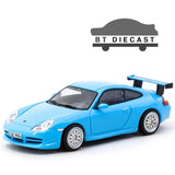TARMAC WORKS PORSCHE 911 GT3 996 1/64 DIECAST MODEL CAR LIGHT BLUE T64G-069-BL