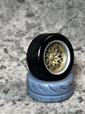 Resin 1/24 Scale Snowflake Style Wheel Set For Scale Modeling