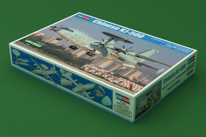 HobbyBoss KJ-500 1/144 model kit box with printed aircraft artwork