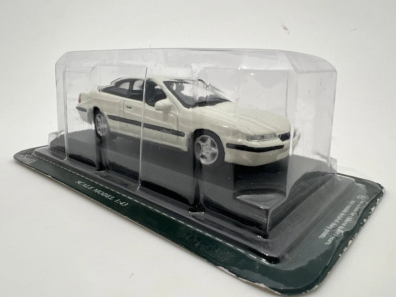 Opel Calibra 1:43 scale model toy car in clear display case, silver