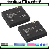 2x Battery for Xiaomi Yi Sports Action Camera - Battery Model AZ13-1 1010mah Battery