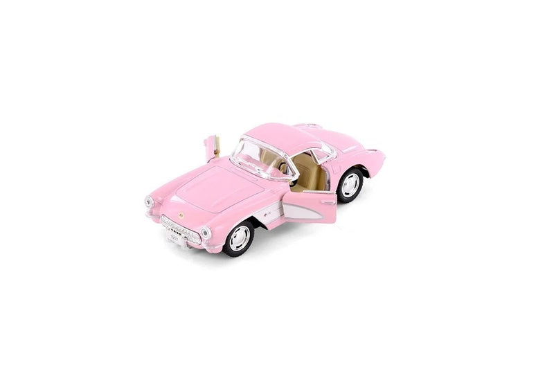 5316D) 1957 Chevrolet Corvette Kinsmart Diecast Model Toy Car 5'' 1:34PINK colo